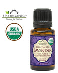 US Organic 100% Pure Lavender Essential Oil, Directly sourced from Bulgaria, USDA Certified Organic, Undiluted, for Diffuser, Humidifier, Massage, Skin, Hair Care, Non GMO, 15 ml