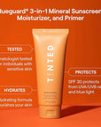 Live Tinted Hueguard® Jumbo 3-in-1 Mineral Sunscreen, Moisturizer, & Primer for Face and Body - Hydrate and Protect the Skin Year Round - SPF 30 to Protect Against UVA/UVB Rays, 5 Fl Oz