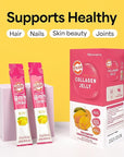 KWANGDONG Vita500 Mango Collagen Peptides Korean Jelly Stick with Vitamin C | Marine Collagen for Hair, Skin, Nails, Beauty, Joints, Minerals & Antioxidants Support | Convenient Daily Sticks 15 Pack