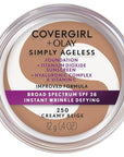 COVERGIRL Simply Ageless Instant Wrinkle Defying Foundation, SPF 28, Hyaluronic Complex & Vitamin C - 250 Creamy Beige, Pack of 1