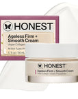 Honest Beauty Ageless Firm and Smooth Cream | Powered by Vegan Collagen and Elastin Polypeptides | Firmer, Smoother Looking Skin | Fragrance Free, EWG Verified, Vegan, Cruelty-Free | 1.7 fl oz