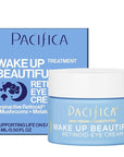 Pacifica Wake Up Beautiful Retinoid Eye Cream – Anti-Aging Under Eye Cream for Fine Lines & Wrinkles, Infused w/ Retinoid, Melatonin & Mushrooms for Puffiness, Dark Circles & Eye Bags Daily Treatment