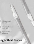 Face Razors for Women, Dermaplane Razor for Women Face, Eyebrow Razor, Facial Razors, Dermaplaning Tool, Reusable Metal Handle with 8 Microblades for Sensitive Skin, Peach Fuzz Remover, Gray
