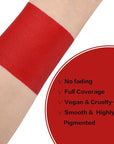 BADCOLOR Red Face Body Paint Eye Black Stick, Cream Blendable Face Painting Sticks for Sports Softball Football Baseball, Facepaint for Halloween Clown Joker Devil Cosplay Costume Parties Events