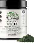 Healthy Gut Matcha Green Tea | 30-Servings with L-Glutamine, Zinc, Glucosamine, Slippery Elm Bark and More!