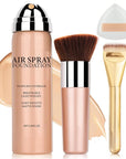 AIUEO Airbrush Foundation Makeup Spray for Mature Skin Lightweight Full Coverage Airbrush Flawless Setting Spray Foundation Makeup-Beige