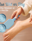 Silicone Foot Callus Remover - Nano Glass Foot File for Dead Skin and Cracked Heels - Callus Remover for Feet & Hard Skin - Ergonomic Foot Scrubber & Exfoliator for Soft, Smooth Feet - Blue
