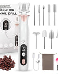 Electric Nail Drill Kit Cordless Professional Manicure Pedicure Nail File Buffer for Acrylic Nails Gel Polishing Removing Manicure Salon Home with Nail Drill Bits Sanding Bands