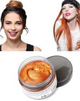 Orange Hair Color Wax, Instant Hairstyle Cream 4.23 oz, Temporary Natural Hair Wax for Party, Cosplay, Halloween, Daily use, Date, Clubbing (Orange)