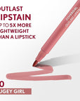 COVERGIRL Outlast, 10 Sugey Girl, Lipstain, Smooth Application, Precise Pen-Like Tip, Transfer-Proof, Satin Stained Finish, Vegan Formula, 0.06oz