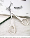 Eyebrow Scissors Self Care Tools Small Scissors for Facial, Nose, Eyebrow, Mustache, and Beard Hair Trimming & Grooming, Straight Edge, White Short Cap
