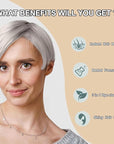 Silver Gray Hair Dye, Hair Dye Shampoo 3 in 1, Silver Hair Shampoo, Hair Color Shampoo for Gray Hair, Champu Para Canas & Shampoo Para Canas Mujer