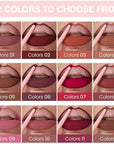 Silky Smooth Retractable Matte Lip Liner Pencil, Light Orange Lip Liner Long-Lasting Creamy Formula for Shaping & Sculpting Lips, Matte Velvet Pigmented Lip Liner Crayon Lipstick 04#