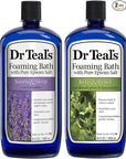 Dr Teal's Foaming Bath Variety Gift Set (2 Pack, 34oz ea.) - Soothe & Sleep Lavender & Relax & Relief Eucalyptus & Spearmint - Pure Epsom Salt & Essential Oils Alleviate Stress & Clear The Mind