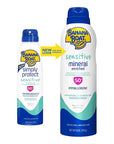 Banana Boat Mineral Enriched Sensitive Skin Sunscreen Spray SPF 50 Twin Pack and Sport Ultra Sunscreen Spray SPF 50 Twin Pack