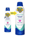 Banana Boat Mineral Enriched Sunscreen, Sensitive Skin, Broad Spectrum Spray, SPF 50, 6oz. - Twin Pack