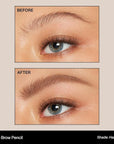 Morphe Micro Dual Eyebrow Pencil - Dual-Ended Brow Pencil Featuring a Retractable, Ultra-Precise, Pointed Tip - Richly Pigmented, Smooth-Gliding, Long-Lasting Wax Formula - Hazelnut (0.003 oz)