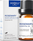 HIQILI Rosemary Oil for Hair Growth, Skin, Scalp, 100% Pure Natural, Add to Shampoo & Conditioner - 0.33 Fl Oz/10 ML