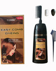 Dark Brown Hair Dye Shampoo YIZHONG Hair Color For Gray Hair Coverage Permanent Darkest Borwn Hair Color Shampoo Women Men Dedicated Darkening Hair Coloring (dark brown Black)…