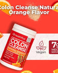 Health Plus Colon Cleanse Digestive Support | Natural Sweetener without Artificial Flavors | Daily Fiber for Toxin Elimination To Reduce Bloating | Orange Flavor | 9 Ounces, 36 Servings