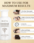 Hair Repair Conditioner for Damaged & Color Treated Hair – Argan Oil, Collagen & Citric Acid - Deep Moisture, Frizz Control, Shine Boost - Sulfate-Free, Paraben-Free, Silicone-Free, 400ml