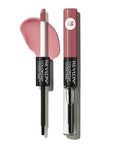 Revlon Liquid Lipstick with Clear Lip Gloss, ColorStay Overtime Lipcolor, Dual Ended with Vitamin E, 350 Bare Maximum, 0.07 Fl Oz