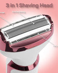 Electric Razors for Women, 4-in-1 Women’s Facial Hair Removal, Face Shaver Ebrow Trimmer Pubic Bikini Trimmer Portable Ladies Shaver Womens Razors for Shaving