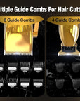 Cordless Hair Clippers for Men,Professional Hair Clippers Trimmer Kit,Barber Fading Clipper and Zero Gap T-Blade Trimmer Set with LED Display for Mens Gifts(Gold)