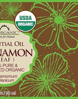 US Organic 100% Pure Cinnamon Leaf Essential Oil - USDA Certified Organic, Steam Distilled - W/Euro Dropper (More Size Variations Available) (30 ml / 1 fl oz)