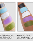 MEICOLY Clown White Face Body Paint Stick(1.06 Oz),Foundation Cream Makeup,Face Paint for Halloween Joker Zombie Vampire Skeleton Skull Special Effects Mime Makeup,White Eye Black Stick for Sports