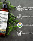 100% Pure Rosemary Oil for Hair Growth, Hair-fall Control & Hair Thickening. Enriched with Sesame, Jojoba & Almond Oils. Non-Sticky Texture. With Applicator Cap - 7 Fl Oz
