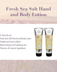 A LA MAISON Moisturizing Lotion, Fresh Sea Salt - Uses: Hand and Body, Argan Oil, Pure Shea Butter, Essential Oils, Plant Based, Cruelty-Free, SLS and Paraben Free (8 Oz, 2 Pack)