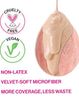 wet n wild Makeup Sponge - Low Product Absorption for Streak-Free Application, Effortless Blending Beauty for a Smooth Professional Looking Finish, Cruelty-Free & Vegan-Microfiber