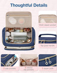 BAGSMART Travel Toiletry Bag, Large Wide-open Travel Bag for Toiletries, Makeup Cosmetic Travel Bag with Handle
