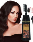 Hair Dye Shampoo Dark Brown Permanent YIZHONG Hair Color For 100% Gray Coverage Women Men Dark Easy Comb Dyeing (tea black brown)… (black tea)
