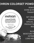 Mehron Makeup Colorset Powder | Translucent Setting Powder | Special Effects, Halloween, & Film 2 oz (60 g)