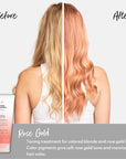 Four Reasons Color Mask - Rose Gold - (19 Colors) Toning Treatment, Color Depositing Conditioner, Tone & Enhance Color-Treated Hair - Semi Permanent Hair Dye, Vegan and Cruelty-Free, 6.76 fl oz