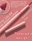 evpct Ruby Red Matte Creamy Retractable Lip Liner Pencils for Shaping & Sculpting Lips, Lip Pencils for Women Long Lasting Waterproof Rich Lip Colors Liner Crayon Lipstick delineador de labios 07