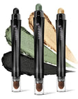 3PCS Cream Eyeshadow Stick,Pro Longwear Eye Shadow Sticks Pencil Crayon Makeup Sets-Golden Forest