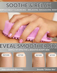 Avilana Silicone Body Scrubber – Gentle Shower Brush & Loofah Alternative- Food Grade & Lab Tested – Fast-Drying, Hygienic, BPA-Free Silicone Body Gentle Exfoliator (Lavender, Massage)