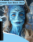 BAD COLOR Light Blue Face Body Paint, Pale Blue Eye Black Stick for Football/Baseball/Softball, Hypoallergenic Grease Sticks for Corpse Bride Halloween SFX Avatar Sally Makeup
