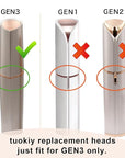 Generation 3 Replacement Heads for Flawless Finishing Touch, Double Halo Replacement Blades for Women 3 pack