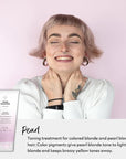 Color Mask Pearl Blonde Toning Treatment - 27-Color, Color-Deposit Conditioner for Color-Treated Hair - Vegan, Cruelty-Free, 6.76 fl oz