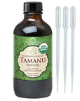 US Organic Tamanu Oil, USDA Certified Organic, 100% Pure Virgin Cold Pressed Unrefined, Dark Green Color, Sourced from Southeast Asia_Improved Cap_4oz (115 ml)