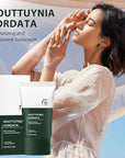 2pcs Heartleaf Silky Moisture Sunscreen, Moisture Daily Sunscreen, Silky Moisturizing Sunscreen, Hydrating Moisturizing Essence Korean SPF 50+ PA++++ Facial Moisturizer Sunscreen