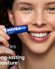 NIVEA Moisture Lip Care, Hydrating Lip Balm with Shea Butter, Nourishing Oils and Vitamin C & E, 3-in-1 Moisture, Repair and Nourish, 0.17 Oz Stick, Pack of 4