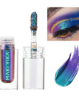 MAKI YIKA Glitter Eyeshadow Teal Liquid Multichrome Eyeshadows Long Lasting, Metallic Chameleon Eye Shadow Smudgeproof Holographic Eye Topper Glitters (#3 Dawn)