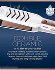 Conair Double Ceramic Flat Iron, 1 1/2-inch Wet-to-Dry Hair Straightener