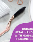 Schick Hydro Silk Dermaplaning Wand, Dermaplaning Tool for Face | Dermaplane Razor for Women Face, Eyebrow Razor, Peach Fuzz Remover, Includes 1 Weighted Metal Handle with 6 Refill Blades