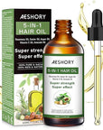 Aeshory Hair Oil - 5 IN 1 Hair Care Oil with Rosemary, Castor, Argan, Vitamin E, and Avocado for Hair Growth and Strengthening - Nourishing and Volumizing 3.38 fl oz